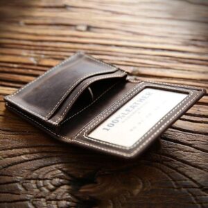 Leather Wallet Dark Brown